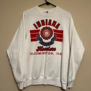 Vintage Indiana University Hoosiers White Sweatshirt